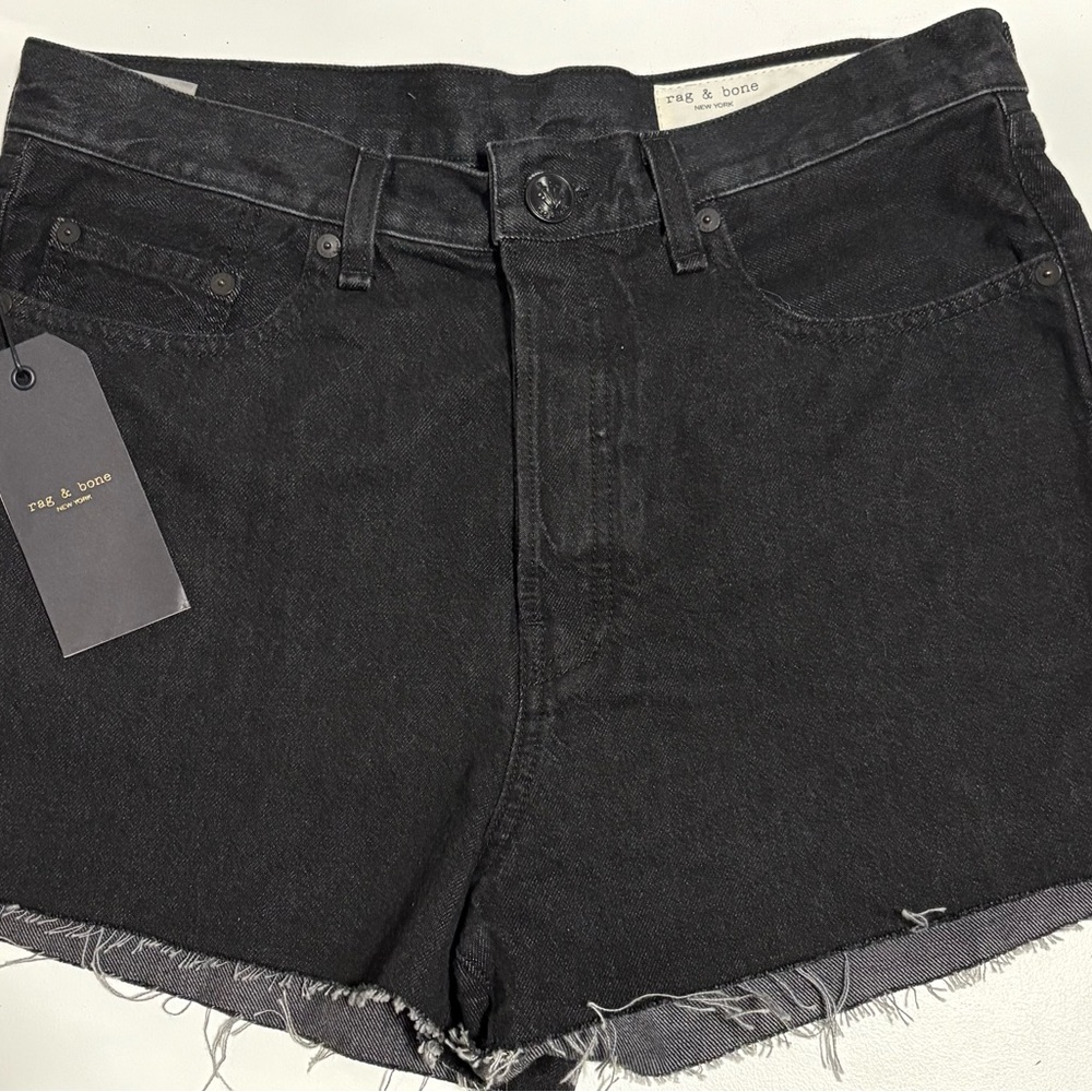 Rag & Bone Black Denim Shorts
